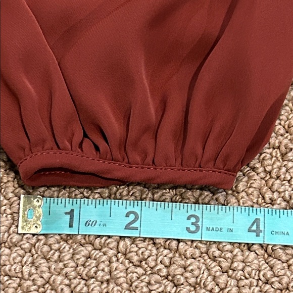 Amanda Uprichard Brown Peasant Sleeve Blouse size Small - Picture 13 of 13